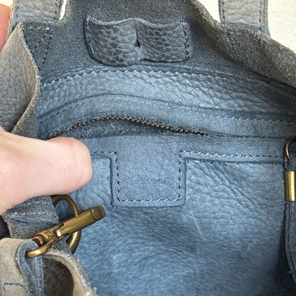 MADEWELL Small Transport Tote Crossbody Gray Leather O/S - Picture 7 of 9